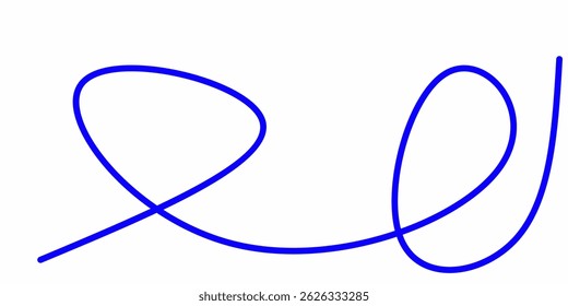 blue squiggly curly lines. blue squiggly line strokes. Swoosh, swash underline stroke set. Abstract wavy thin lines. Scribble elements.