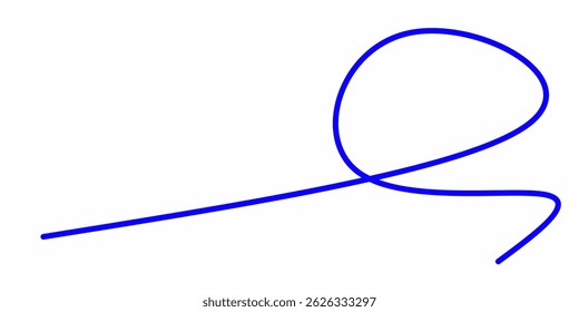 blue squiggly curly lines. blue squiggly line strokes. Swoosh, swash underline stroke set. Abstract wavy thin lines. Scribble elements.