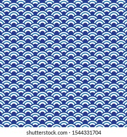 Blue Stacked Circle Background, Japan Background For cards, banners, web - vector