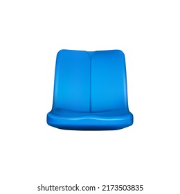 Blue stadium chairs isolated on white background vector illustration