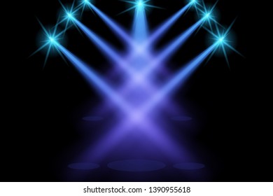 Blue stage background vector eps10.