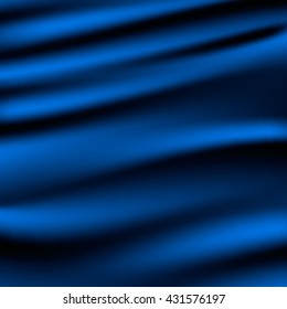 Blue stage curtain. Performance and event, ceremony and show, vector illustration