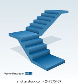 Blue stair.