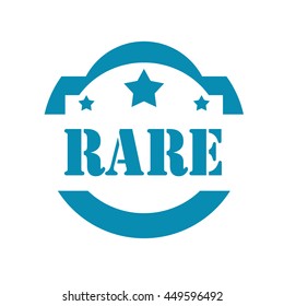 Blue stamp with text Rare,vector illustration