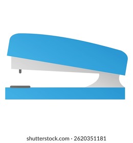 Blue stapler icon in flat style