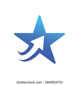 Blue Star Arrow Logo Concept Stock Vector (Royalty Free) 1869824731 ...