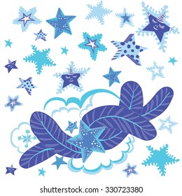 blue star background