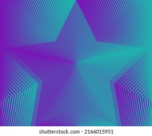La estrella azul fondo. Diseño geométrico