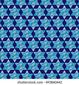 blue star background pattern