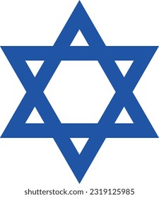 Blue Star David icon. The Star of David (Magen David in Hebrew, Shield of David, Solomon's Seal) is a generally recognized symbol of Judaism and Jewish identity. Geometrically it is a hexagram.