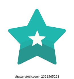 diseño de estrella azul sobre blanco