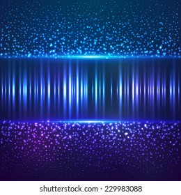Blue star dust abctract vector background