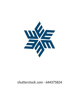 Blue star e letter logo template Illustration Design. Vector EPS 10.