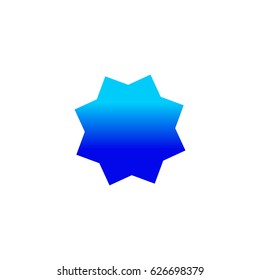 blue star with eight segment