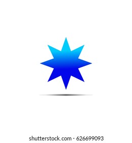 blue star with eight segment taper