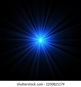 Blue Star Flare Explosion Disco Background
