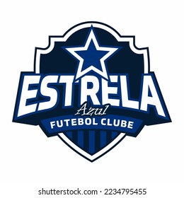 
Blue Star football shield. Translation: Estrela Azul Football Club.