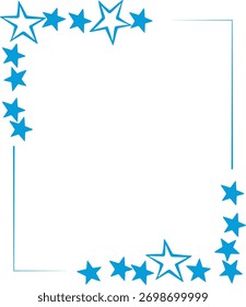 Ilustração de vetor de quadro de estrela azul	