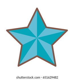 blue star funny comic cartoon decoration icon