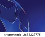 blue star game element sport star ball vector template modern art icon logo sign blue light poly vector club liga team fc win goal ac inter real city fans la a