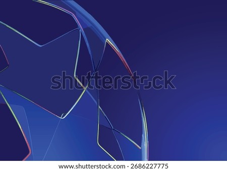 blue star game element sport star ball vector template modern art icon logo sign blue light poly vector club liga team fc win goal ac inter real city fans la a