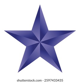 Blue star. Golden Christmas star isolated on white background. Nice illustration of a 3d look Blue star on white background. Star vector collection.