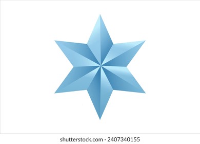 Pegatina de invierno de hielo Blue Star