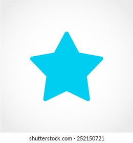 Blue star Icon Isolated on White Background