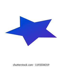 Blue star icon. Isometric of blue star vector icon for web design isolated on white background