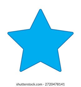 Blue star icon. Logo design. Star web site pictogram, mobile app. Illustration