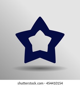 Blue Star Icon on a gray background