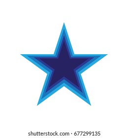 Blue Star Icon. Vector Illustration