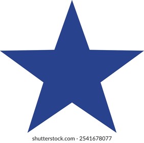 Blue Star Isolated on White Background Illustration
