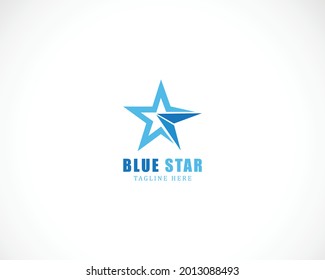 emblema de estrella azul símbolo de signo creativo emblema comercial