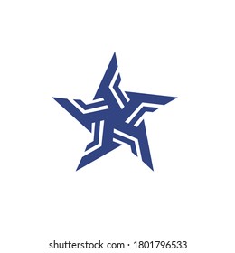 plantilla de diseño de logotipo de estrella azul