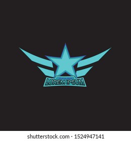 blue star logo for e-sport team sign