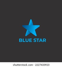 Blue Star Logo Sign. Vector Illustration Work