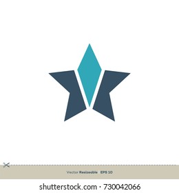Blue Star Logo Template Illustration Design. Vector EPS 10.