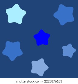 blue star, multicolored, on a blue background, sailor color