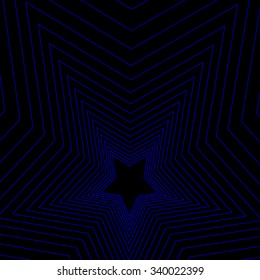 blue star on black background