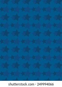 Blue star pattern over blue color background