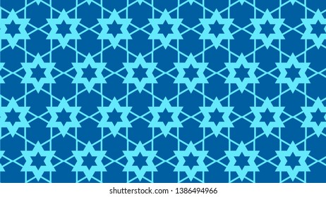 Blue Star Pattern Vector Art