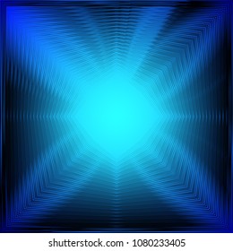 Blue star. Pulsar. Wave ultraviolet light. Metallic blue. The distortion of the screen.