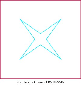 Blue Star in Red sqaure
