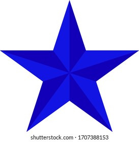 blue star symbol design with white background