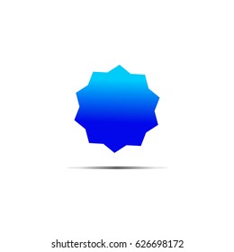 blue star with ten segment