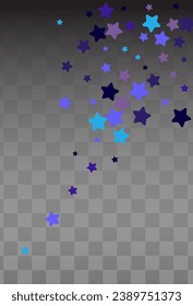 Fondo transparente negro vector de estrella azul. Textura abstracta de la constelación de color. Tarjeta de lujo Stars. Cielo nocturno Invitación moderna.