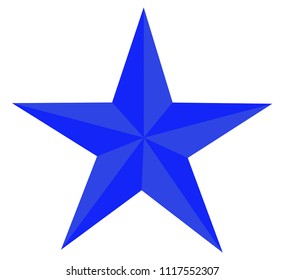  blue star vector icon
