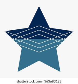 Blue Star vector icon
