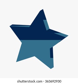 Blue Star vector icon